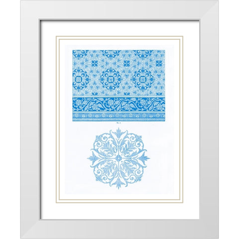Vintage Pattern II White Modern Wood Framed Art Print with Double Matting by Gewerbehalle