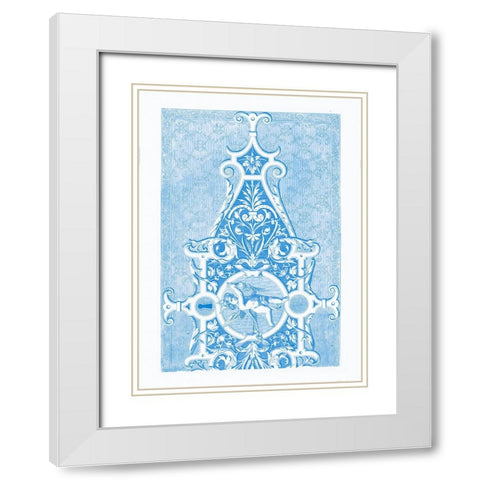 Vintage Pattern VIII White Modern Wood Framed Art Print with Double Matting by Gewerbehalle