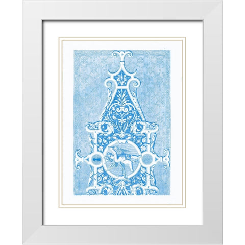 Vintage Pattern VIII White Modern Wood Framed Art Print with Double Matting by Gewerbehalle
