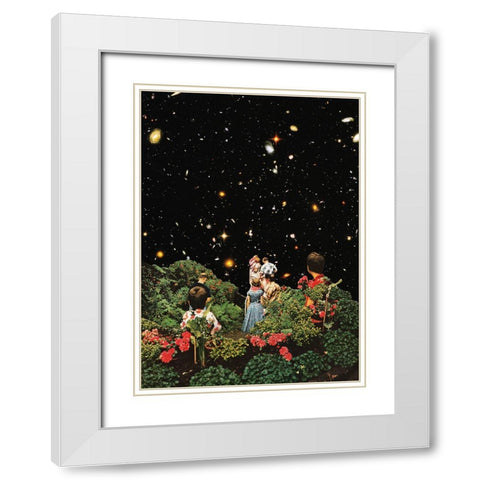 Distant Galaxies White Modern Wood Framed Art Print with Double Matting by Wonder, Howie