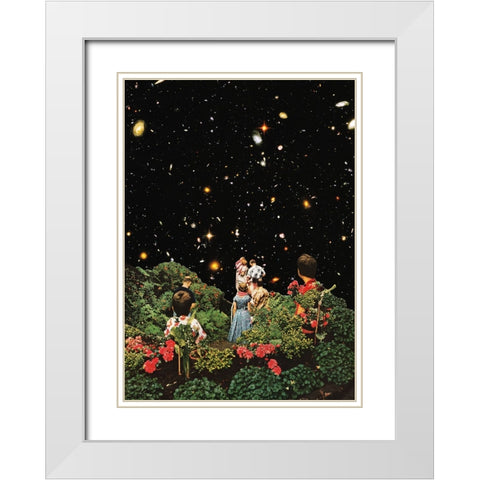 Distant Galaxies White Modern Wood Framed Art Print with Double Matting by Wonder, Howie