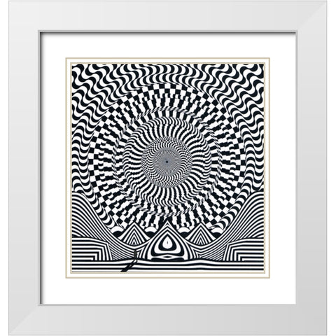 Essence White Modern Wood Framed Art Print with Double Matting by Wonder, Howie