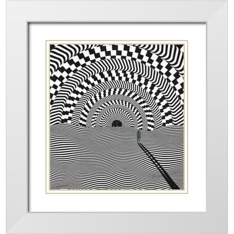 Implicate And Explicate Order White Modern Wood Framed Art Print with Double Matting by Wonder, Howie