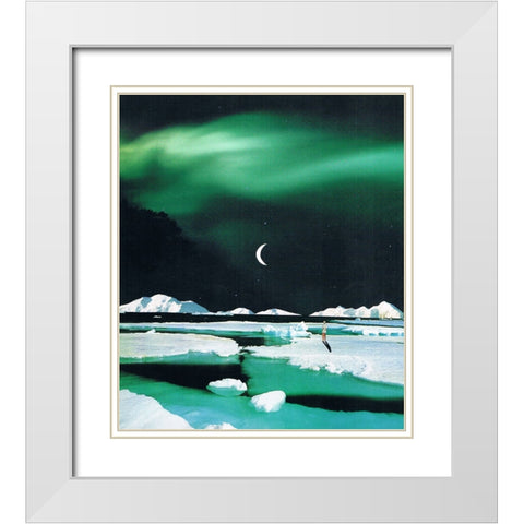 Orbit White Modern Wood Framed Art Print with Double Matting by Wonder, Howie