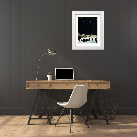 Shadow White Modern Wood Framed Art Print with Double Matting by Wonder, Howie