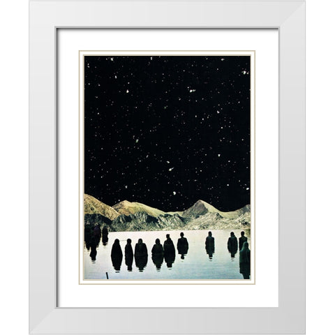 Shadow White Modern Wood Framed Art Print with Double Matting by Wonder, Howie