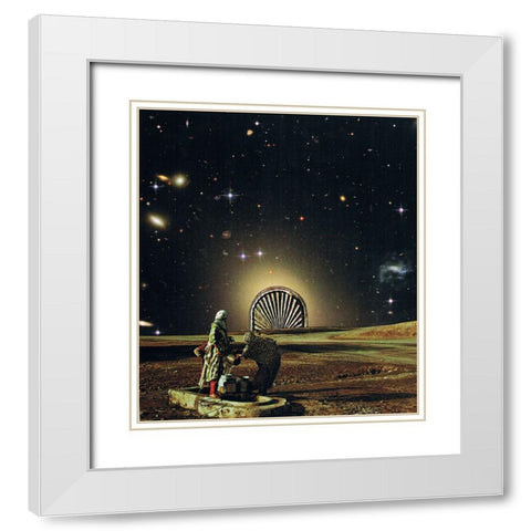 Drift White Modern Wood Framed Art Print with Double Matting by Wonder, Howie