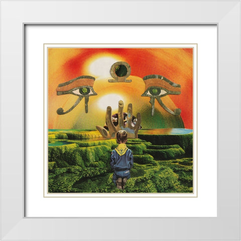 Horus White Modern Wood Framed Art Print with Double Matting by Wonder, Howie