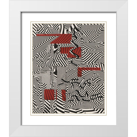 Intersect White Modern Wood Framed Art Print with Double Matting by Wonder, Howie