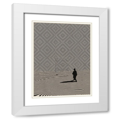 Simultaneity White Modern Wood Framed Art Print with Double Matting by Wonder, Howie