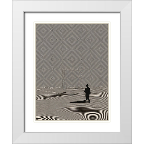 Simultaneity White Modern Wood Framed Art Print with Double Matting by Wonder, Howie