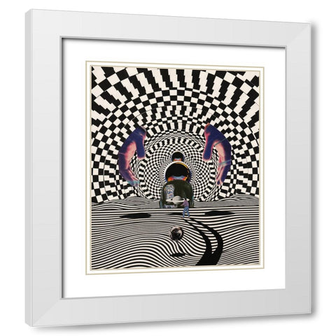 Tanscend II White Modern Wood Framed Art Print with Double Matting by Wonder, Howie