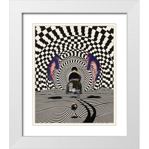 Tanscend II White Modern Wood Framed Art Print with Double Matting by Wonder, Howie