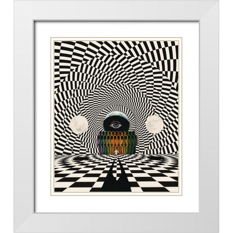 Transcend White Modern Wood Framed Art Print with Double Matting by Wonder, Howie