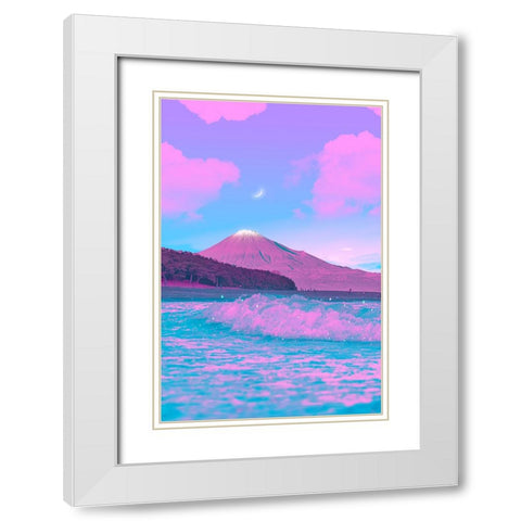 Fujiwave White Modern Wood Framed Art Print with Double Matting by Orozco, Danner