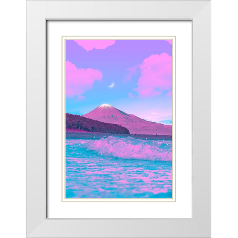 Fujiwave White Modern Wood Framed Art Print with Double Matting by Orozco, Danner