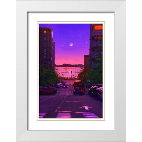 Mirage White Modern Wood Framed Art Print with Double Matting by Orozco, Danner