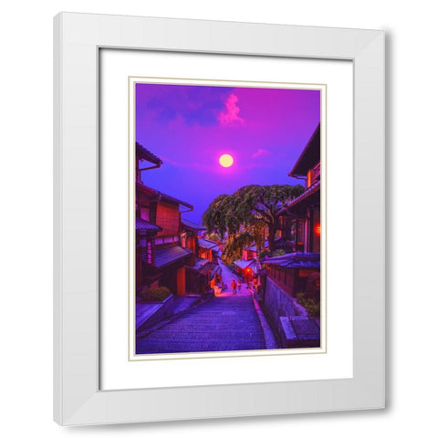 Peaceful White Modern Wood Framed Art Print with Double Matting by Orozco, Danner