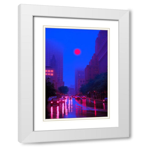 Rainlights White Modern Wood Framed Art Print with Double Matting by Orozco, Danner