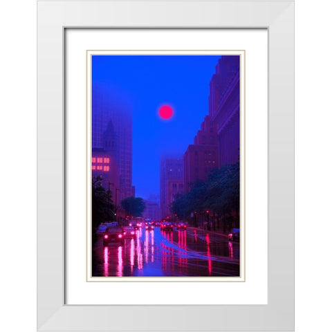 Rainlights White Modern Wood Framed Art Print with Double Matting by Orozco, Danner