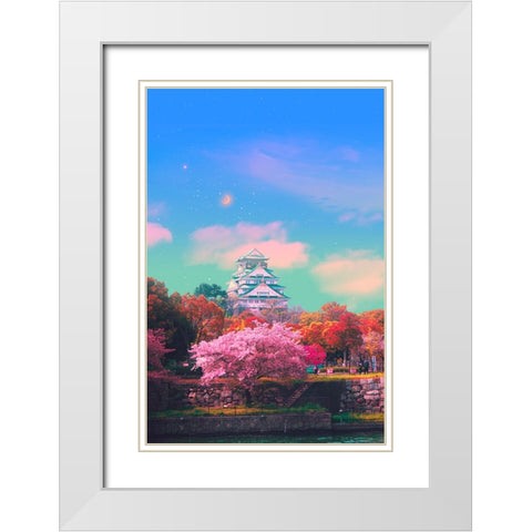 Soft Castle White Modern Wood Framed Art Print with Double Matting by Orozco, Danner