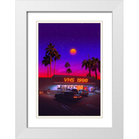 VHS 1998 White Modern Wood Framed Art Print with Double Matting by Orozco, Danner