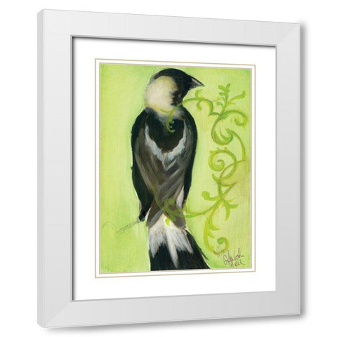 Bird Study III White Modern Wood Framed Art Print with Double Matting by Adkin, Arielle