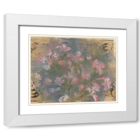 Cherry Blossoms I White Modern Wood Framed Art Print with Double Matting by Adkin, Arielle