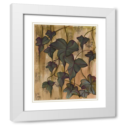 Leaves II White Modern Wood Framed Art Print with Double Matting by Adkin, Arielle