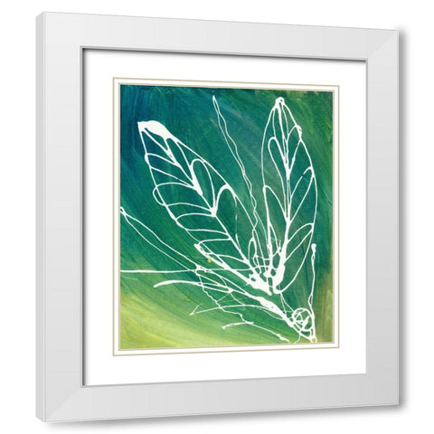 Leaf Void I White Modern Wood Framed Art Print with Double Matting by Adkin, Arielle