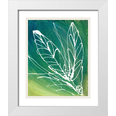 Leaf Void I White Modern Wood Framed Art Print with Double Matting by Adkin, Arielle