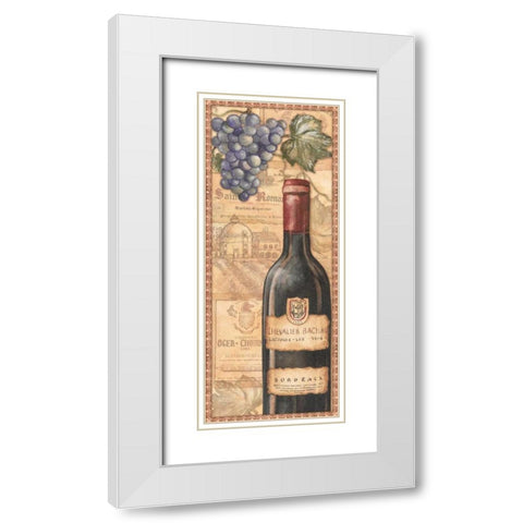 Vineyards - Red White Modern Wood Framed Art Print with Double Matting by Audrey, Charlene