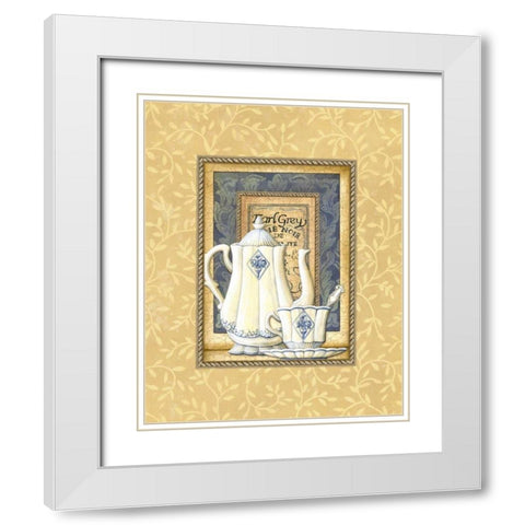 Earl Grey White Modern Wood Framed Art Print with Double Matting by Audrey, Charlene