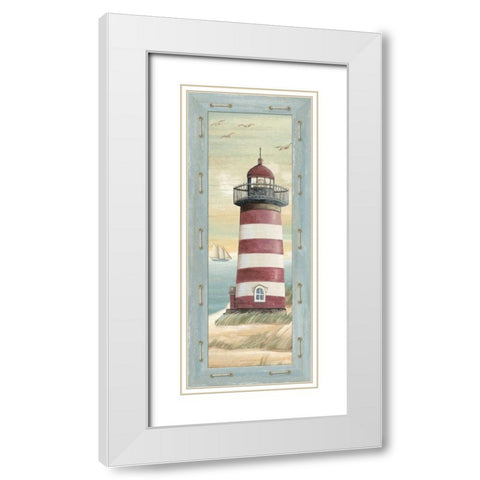 First Light I White Modern Wood Framed Art Print with Double Matting by Audrey, Charlene