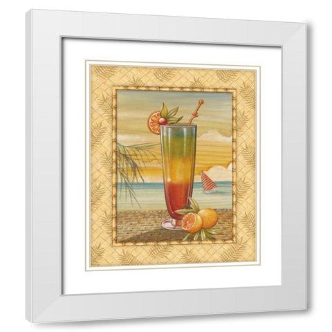 Island Nectar II White Modern Wood Framed Art Print with Double Matting by Audrey, Charlene