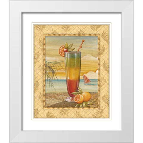 Island Nectar II White Modern Wood Framed Art Print with Double Matting by Audrey, Charlene