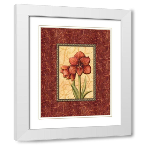 Red Passion IV White Modern Wood Framed Art Print with Double Matting by Audrey, Charlene