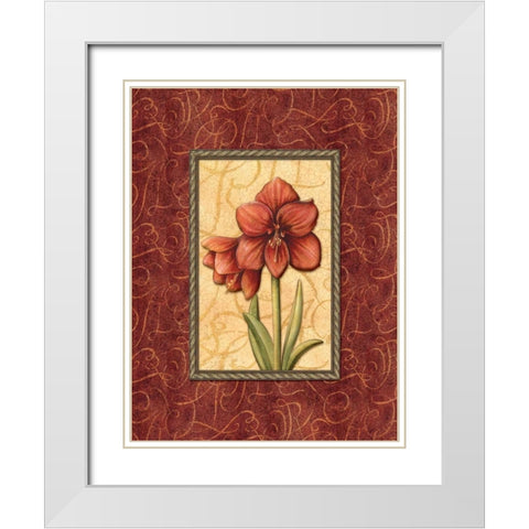 Red Passion IV White Modern Wood Framed Art Print with Double Matting by Audrey, Charlene