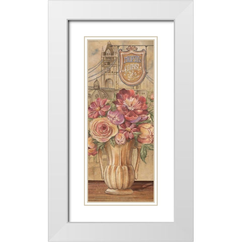 Bouquet from England White Modern Wood Framed Art Print with Double Matting by Audrey, Charlene
