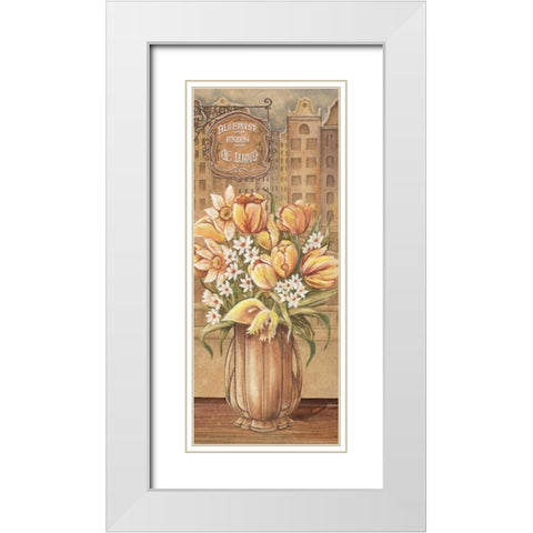 Bouquet from Holland White Modern Wood Framed Art Print with Double Matting by Audrey, Charlene
