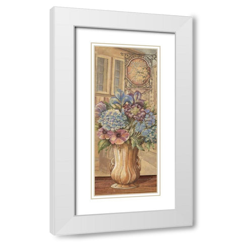 Bouquet from France White Modern Wood Framed Art Print with Double Matting by Audrey, Charlene