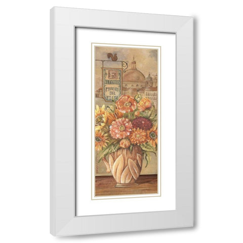 Bouquet from Italy White Modern Wood Framed Art Print with Double Matting by Audrey, Charlene