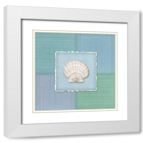 Blue Sea III White Modern Wood Framed Art Print with Double Matting by Audrey, Charlene