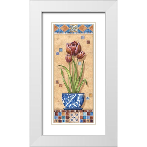 Flower in Greece I White Modern Wood Framed Art Print with Double Matting by Audrey, Charlene