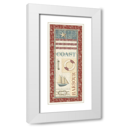 Coastal I White Modern Wood Framed Art Print with Double Matting by Audrey, Charlene