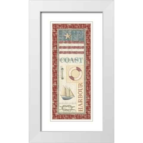 Coastal I White Modern Wood Framed Art Print with Double Matting by Audrey, Charlene