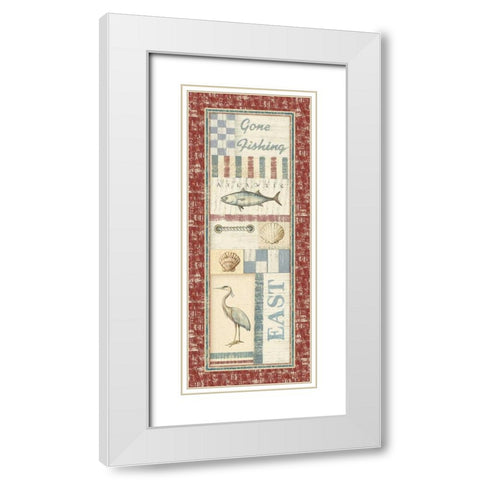 Coastal IV White Modern Wood Framed Art Print with Double Matting by Audrey, Charlene