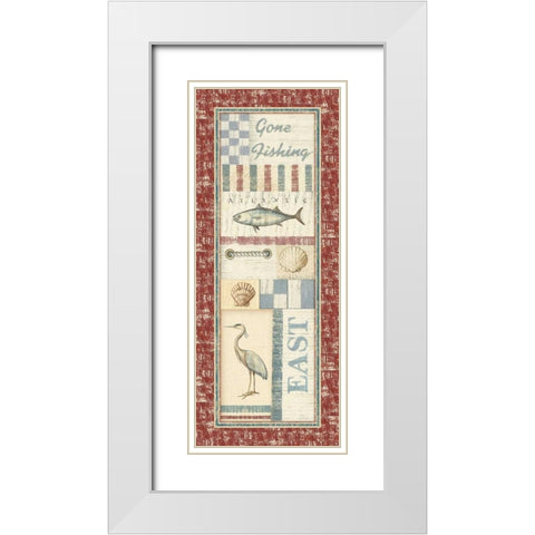 Coastal IV White Modern Wood Framed Art Print with Double Matting by Audrey, Charlene