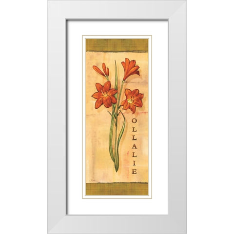 Les Lys IV White Modern Wood Framed Art Print with Double Matting by Audrey, Charlene