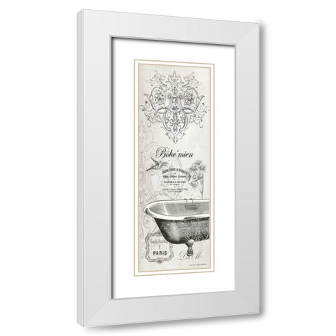 French Bath I White Modern Wood Framed Art Print with Double Matting by Babbitt, Gwendolyn